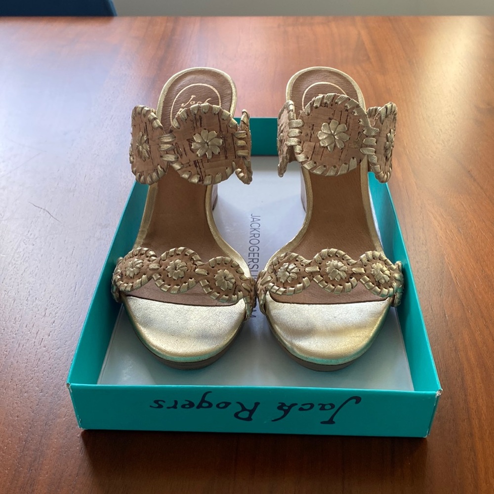 Jack Rogers Larissa Wedge Platinum